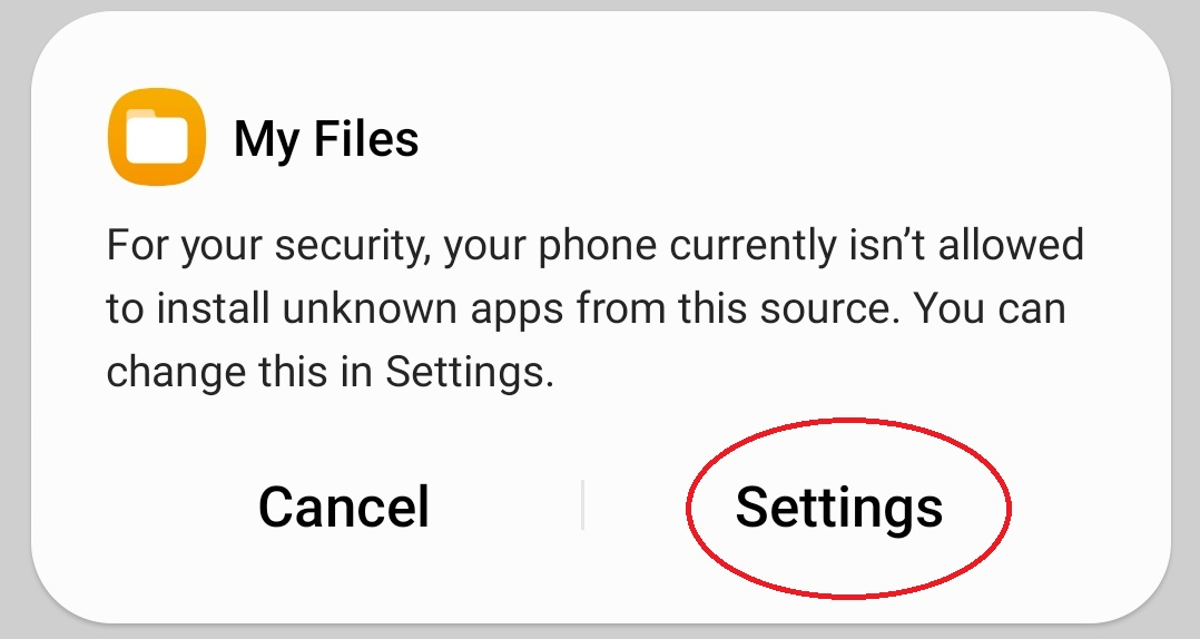 Allow Unknown Sources Setting