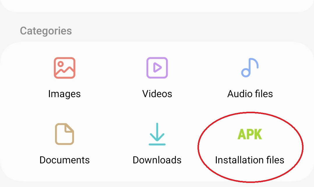 Open APK Installation Files